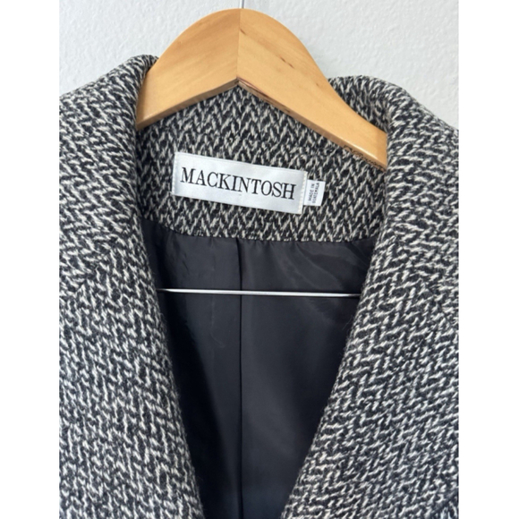Vintage Mackintosh Coat Misses 14 Collared Front Pockets Wool Blend Classic - Picture 3 of 9
